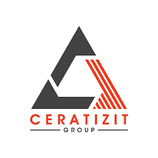 Logo der CERATIZIT Group in Form eines stilisierten Dreiecks mit orangenen und grauen Elementen.
